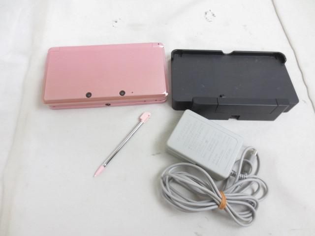 [ including in a package possible ] secondhand goods game Nintendo 3DS body CTR-001 Misty pink operation goods charge cable stand attaching 