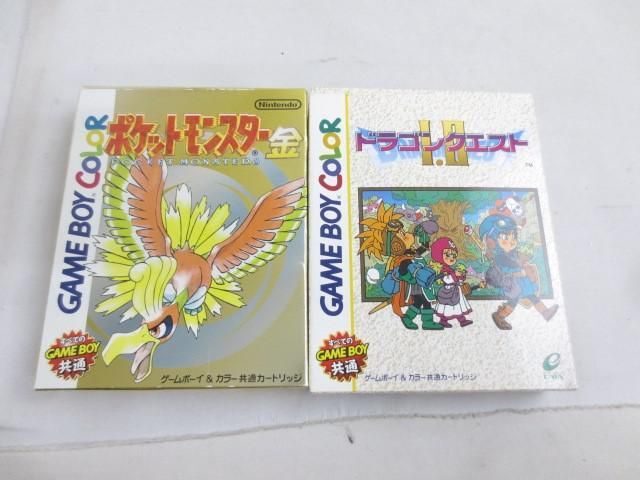 【同梱可】中古品 ゲーム ゲームボーイ ソフト ポケットモンスター 金 ドラゴンクエスト 1 2 箱説付き 2点 グッズセの画像1