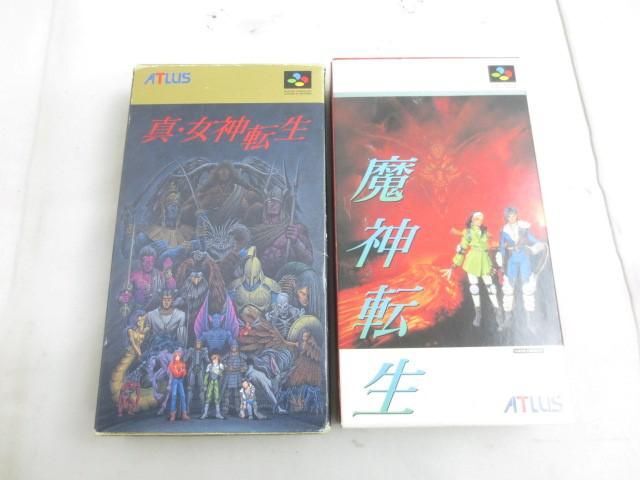 【同梱可】中古品 ゲーム スーパーファミコン ソフト 真・女神転生 魔神転生 箱 説明書付き 2点 グッズセットの画像1