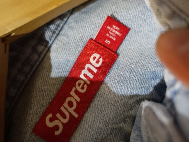 Supreme デニム　2024SS　デニム　シャツ　サイズＳ　新品同様　24SS Small Box Shirt Washed Blue_画像5