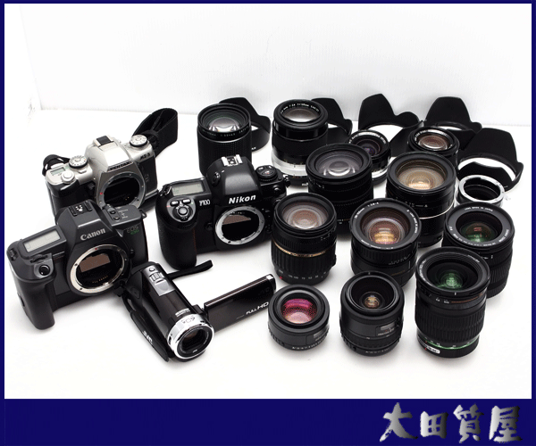 OK7)質屋☆ニコン F100 ボディ キャノン ペンタックス sigma tamron smc PENTAX-FA 50 F1.4 等 おまとめ ジャンク ☆1円～売切り_画像1