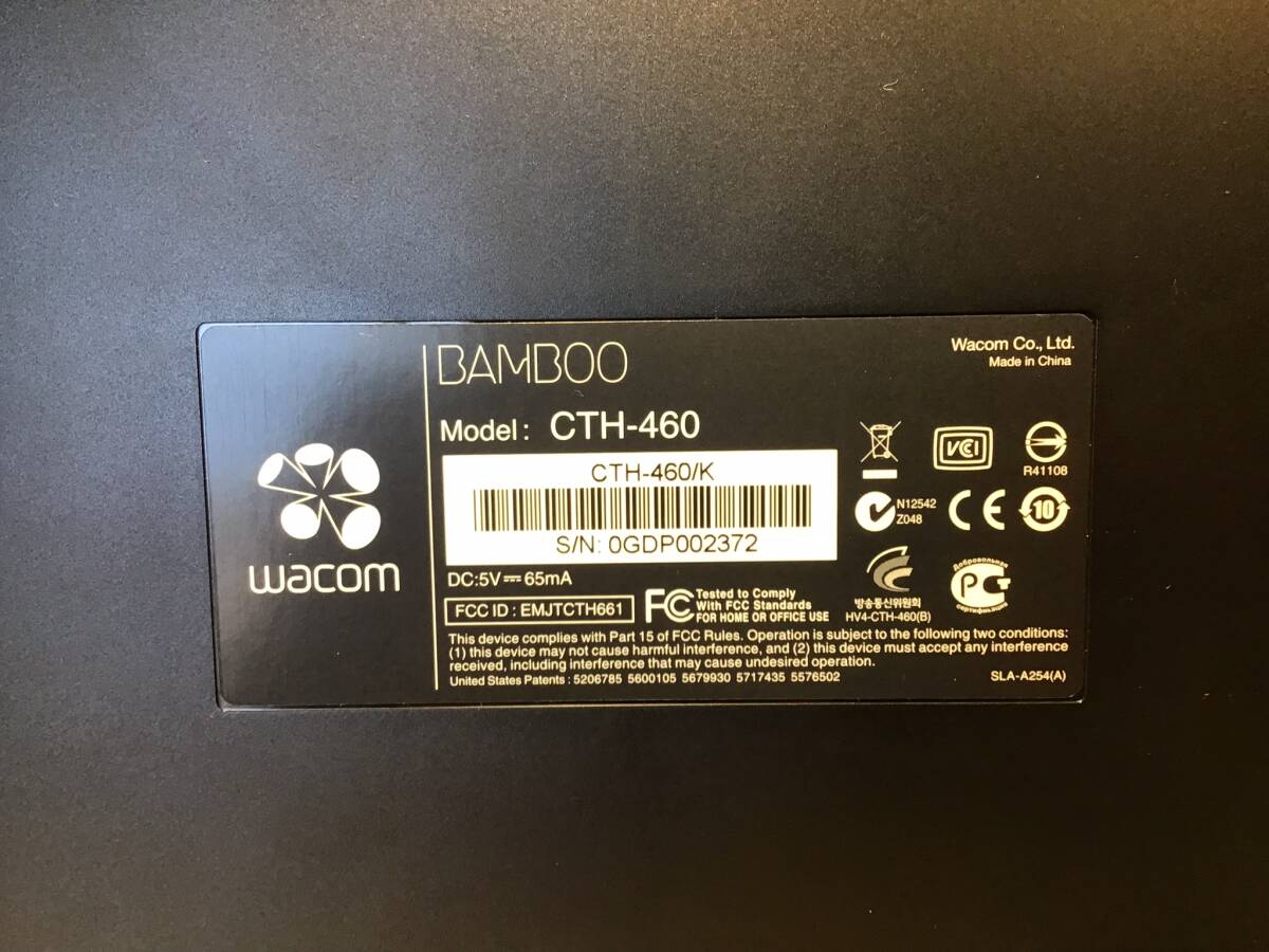 WACOM CTH-460/K ペンタブレット Bamboo 中古 ワコムの画像3