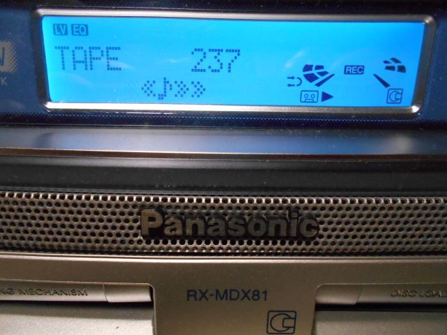 Panasonic（パナソニック） RX-MDX81 パーソナルMDシステム（リモコン・電源ケーブル） 2007年製 動作中古品の画像8