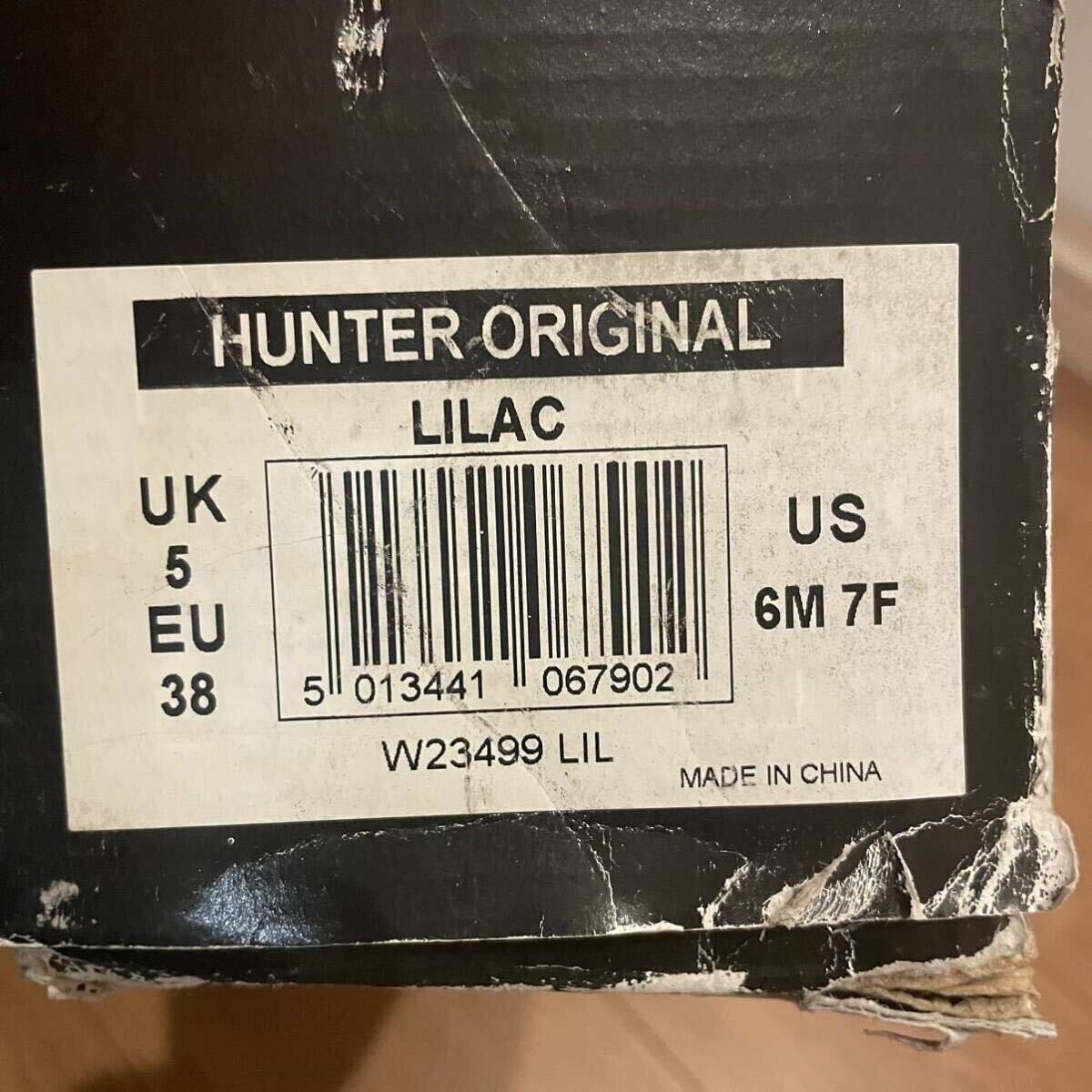 [ new goods ][ unused ][ dirt equipped ]HUNTER/ Hunter / boots | rain boots /UK5 24cm / protection against cold boots / purple purple purple@O2