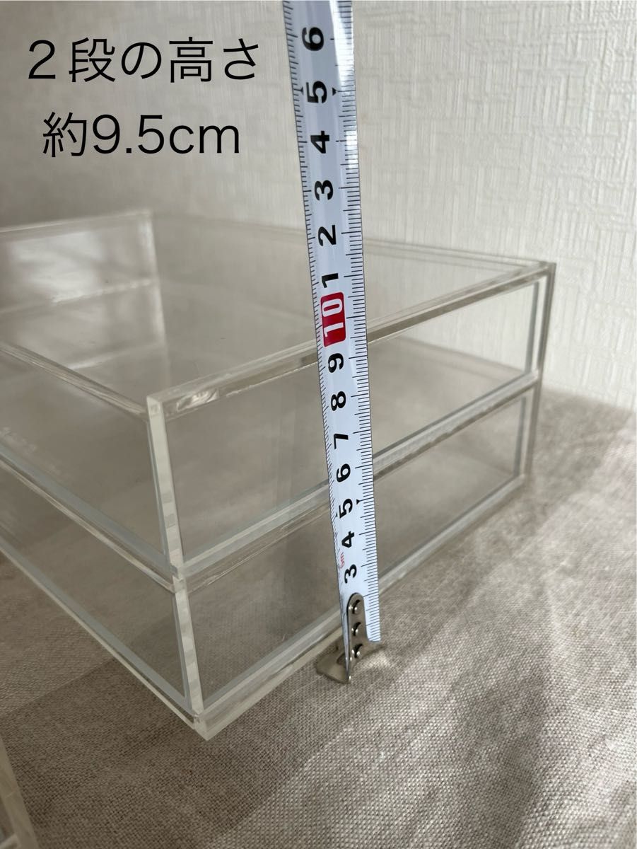 無印良品MUJI 重なるアクリルケース2段引出大2個小2個まとめて4 無印良品MUJI 重なるアクリルケース2段引出大2個小2個まとめて4