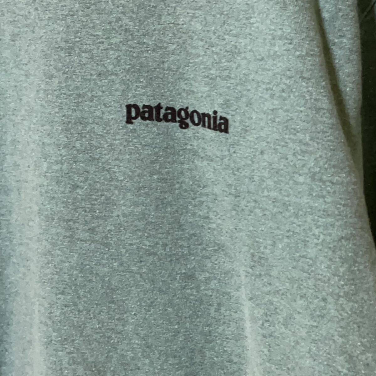 1 パタゴニア M アメリカ古着 メキシコ製 バックプリント リサイクルコットン ポリ混 半袖 Tシャツ グリーン  patagonia メンズの画像4