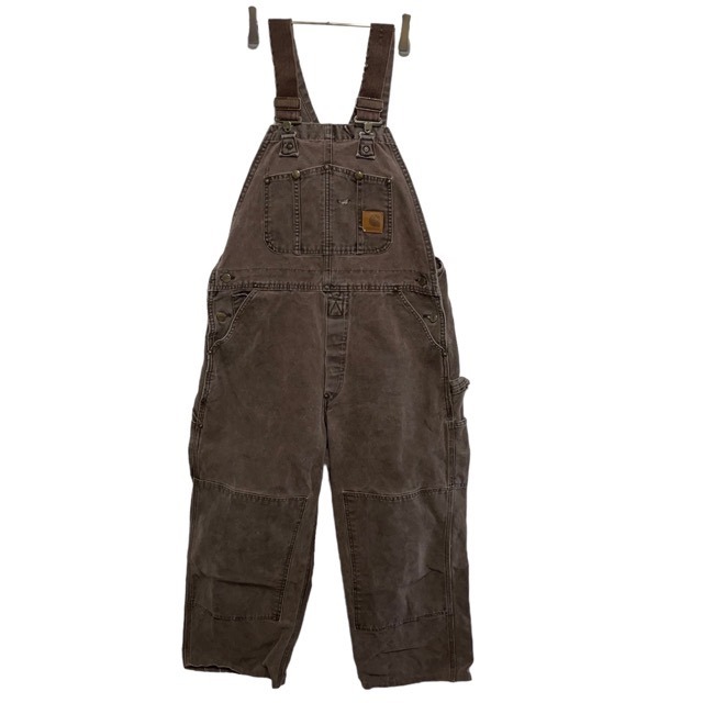 M28 カーハート w36 アメリカ古着　USA製　ダブルニー　ダック地　オーバーオール　チャコール　Carhartt メンズ_画像2