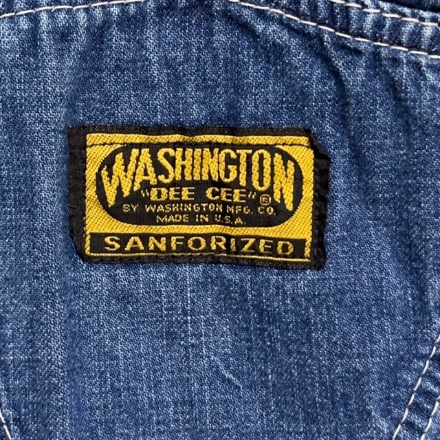 M25 WASHINGTON DEE CEE SANFORIZED America old clothes USA made jeans Denim overall men's 