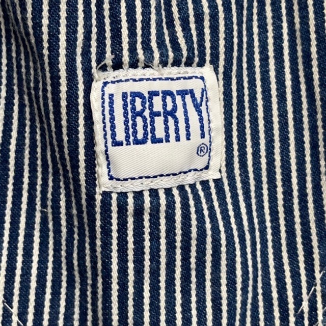 33 LIBERTY アメリカ古着　太め　ジーンズ　ストライプ　デニム　オーバーオール　リバティ　メンズ_画像9