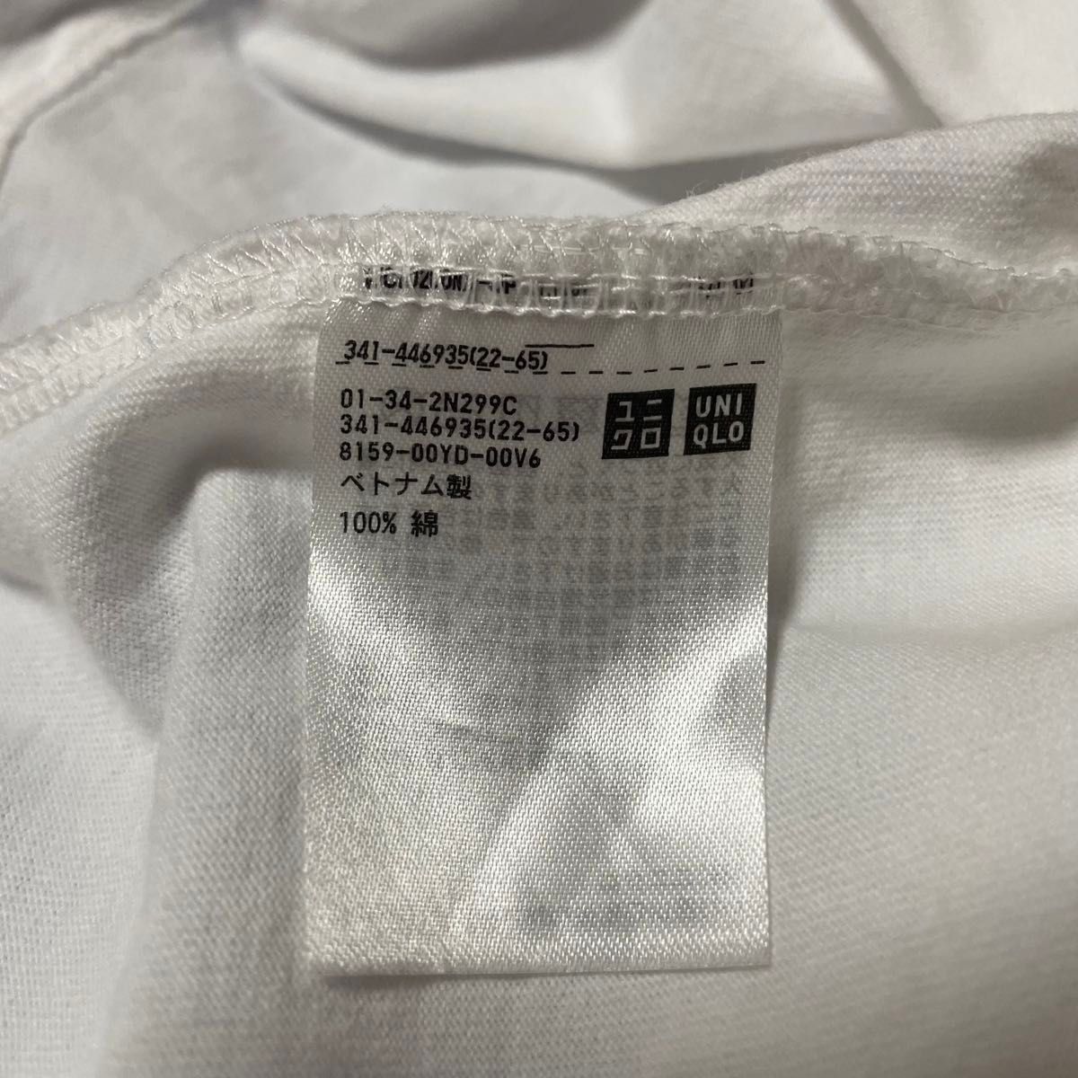 オーバーサイズポケツキTシャツ（5分袖）ユニクロ　白 黒 Mサイズ