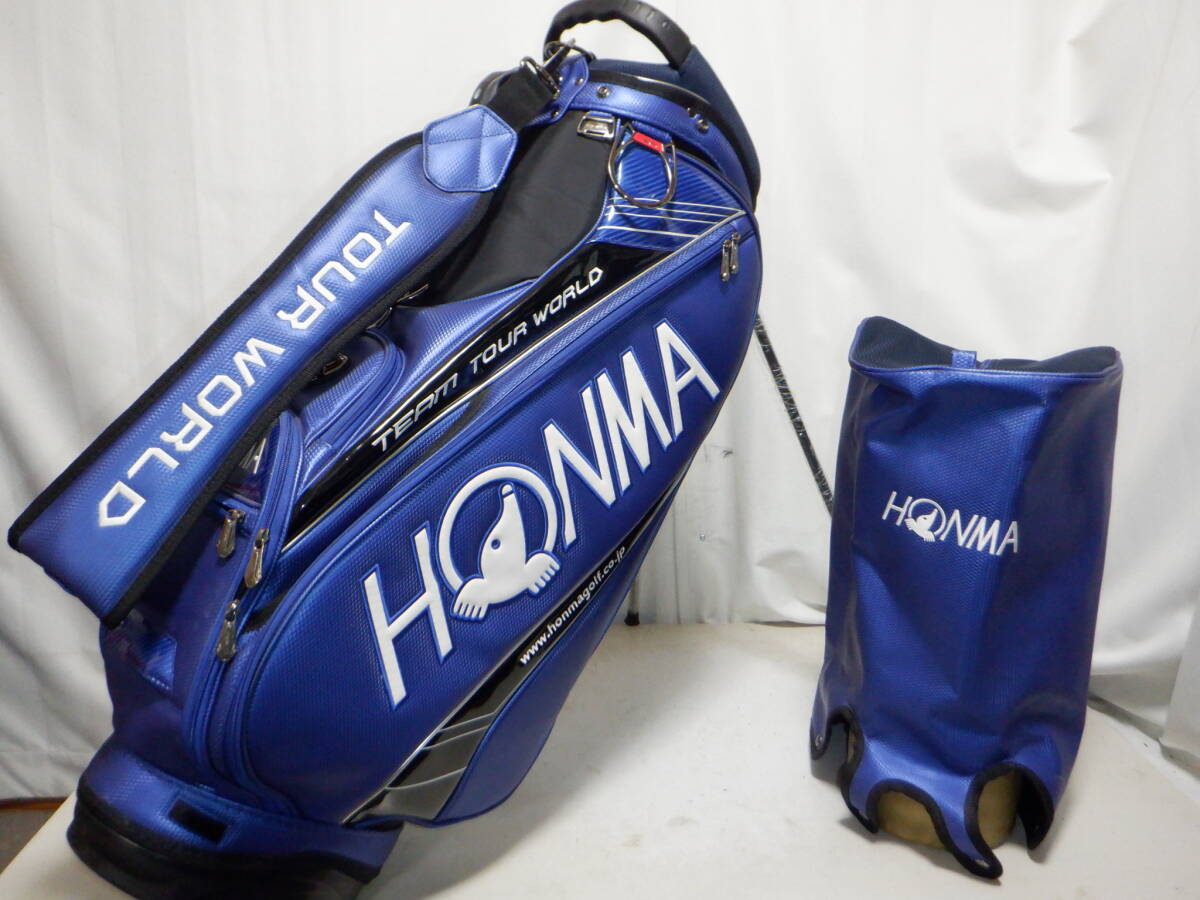 HONMA TEMA TOUR WORLD ホンマゴルフ 9.5型★中古～良品★プロモデル スタンド(BLUE)ゴルフ キャディバックの画像1