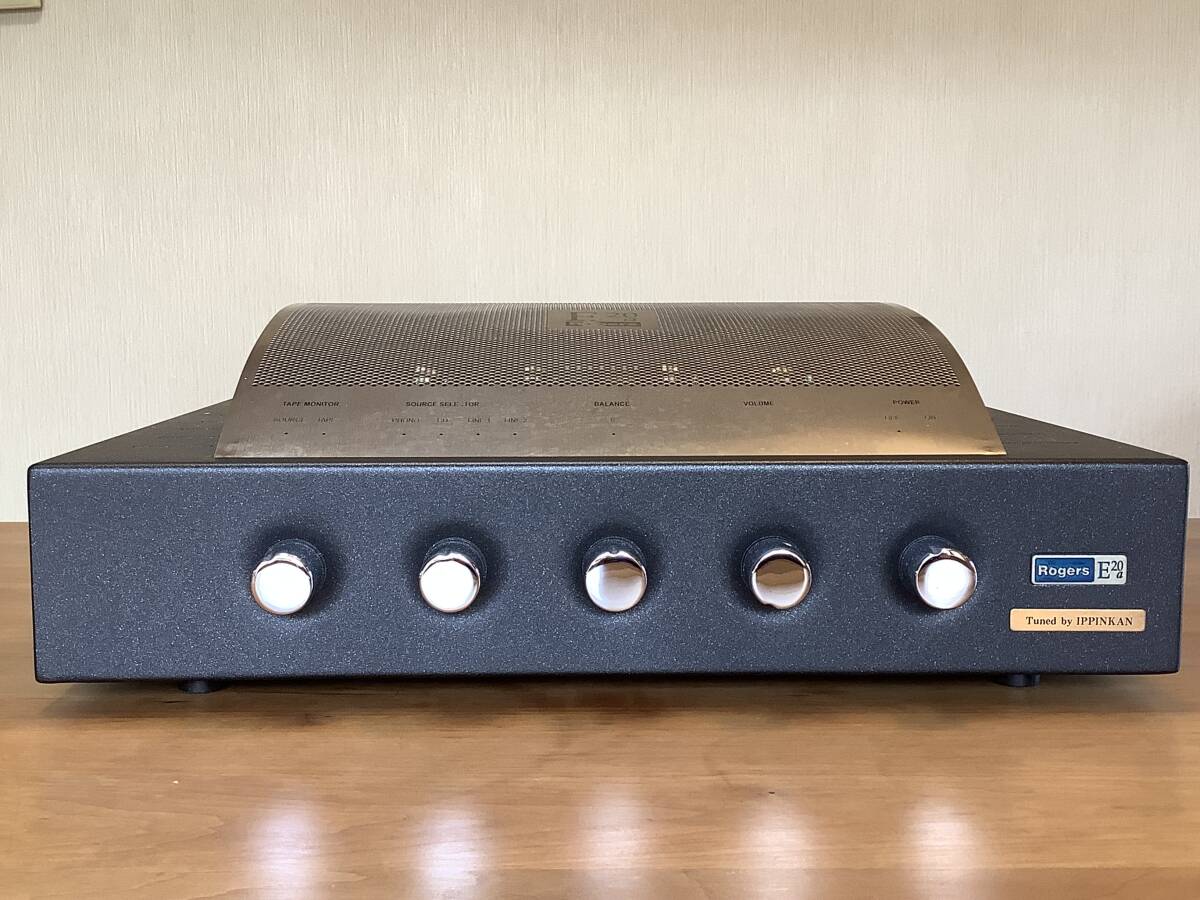 ★英国の名機★ROGERS E20a Tuned by IPPINKAN/逸品館（高音質化チューンアップ）プリメインアンプ/高音質なBlack Gateコンデンサー搭載