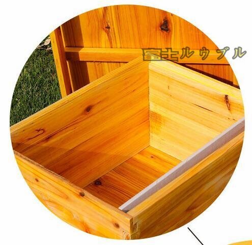 実用 蜂蜜蜂の巣箱 養蜂箱蜜蜂巣箱ミツバチ巣箱 養蜂用具 ワックスを煮る/乾燥巣箱 蜂蜜箱 杉材 蜂ハイブ ハチミツの家養蜂箱キット_画像8