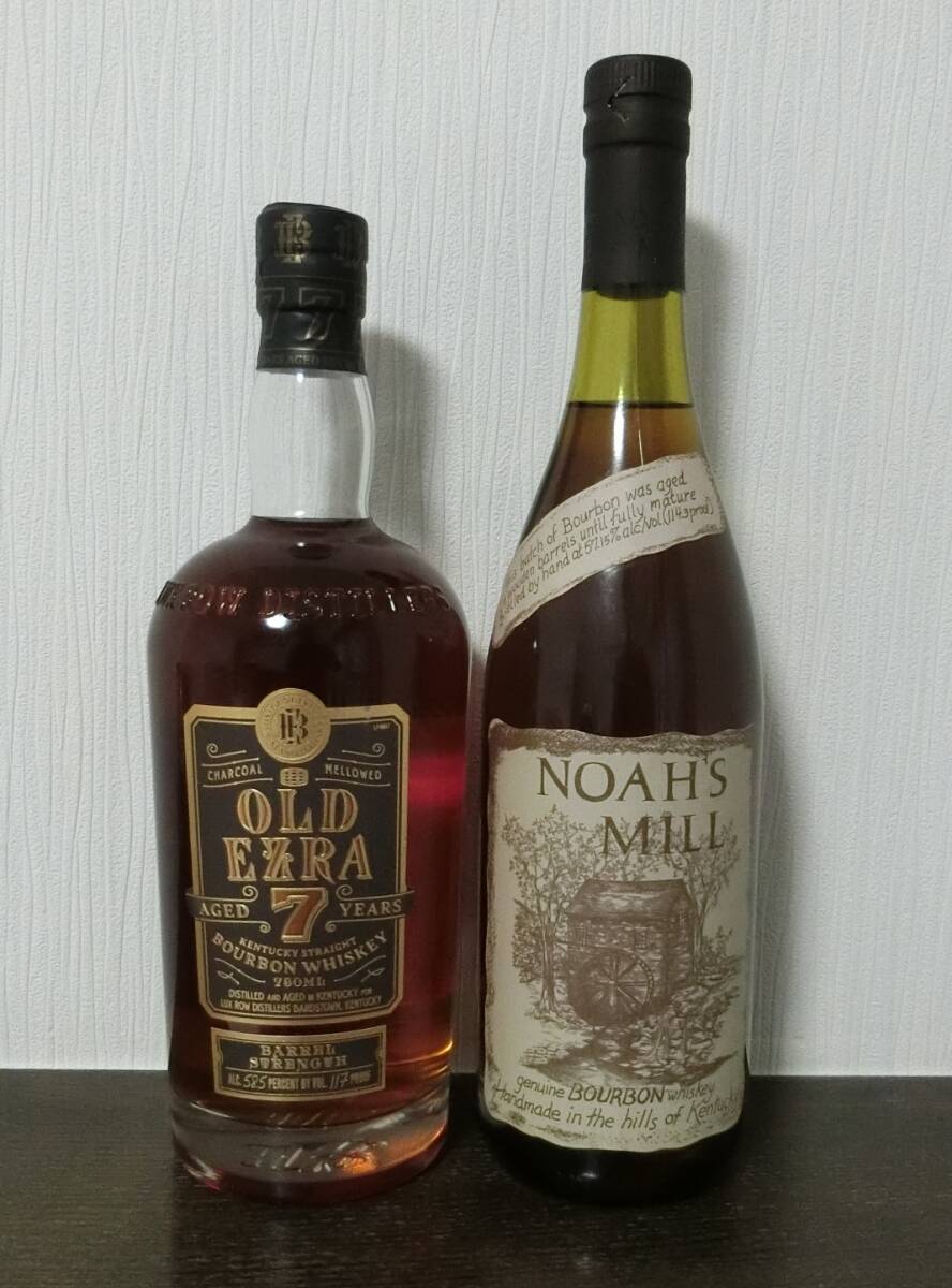 OLD EZRA 7 years BARREL STRENGTH 58.5% 750ml/ NOAH'S MILL 57.15% 750ml 2本セット オールドエズラ・ノアーズミルの画像1