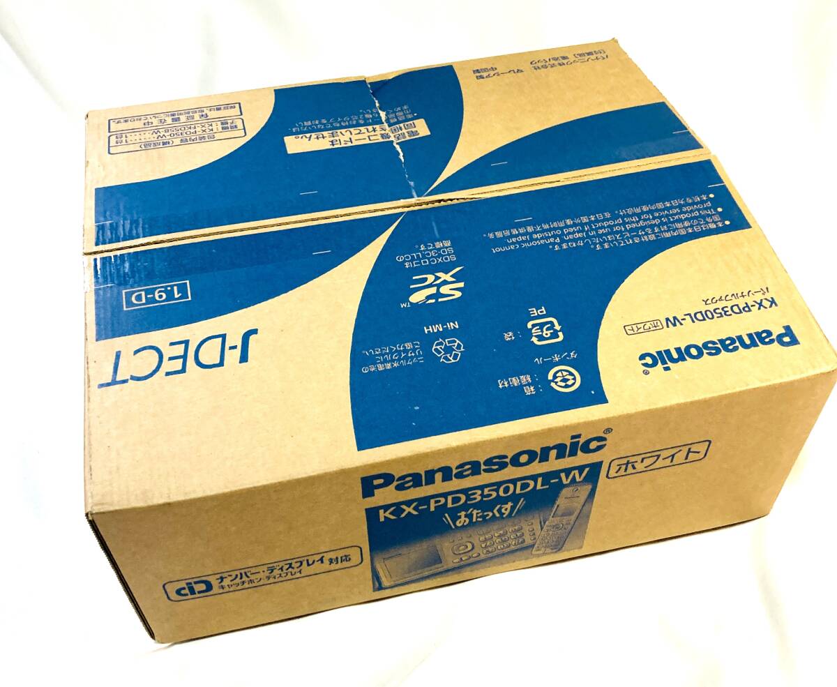 開封済み新品 Panasonic パナソニック デジタルコードレス普通紙ファクス KX-PD350DL-W JAN:4549980651988の画像2