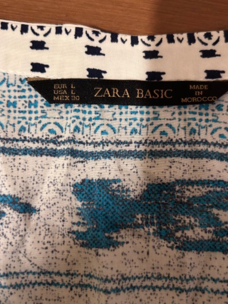 ZARA　ザラ　薄手ワンピース　ブラウス　チュニック　Ｌ　体型カバー　美品