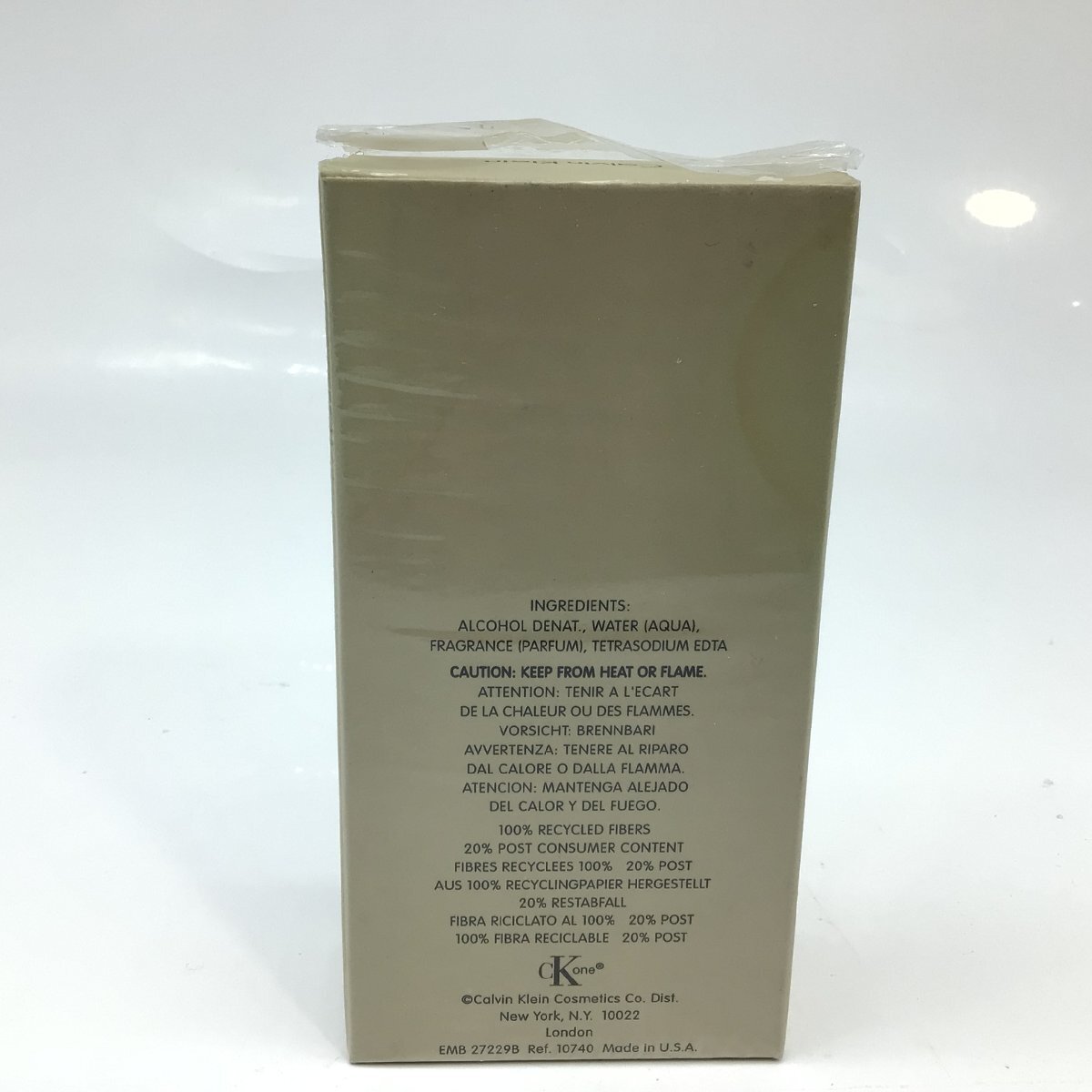 4175 【未使用】ck CALVIN KLEIN カルバンクライン 100ml 3.4 FL OZ eau de toilette シーケーワン オードトワレ_画像3