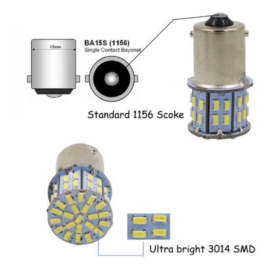 24V BA15S LED S25 平行ピン バスマーカー ナマズ デコトラ デコトラレトロ サイドマーカー 大型車 3014チップ 50連 ブルー 青 10個セット_画像2