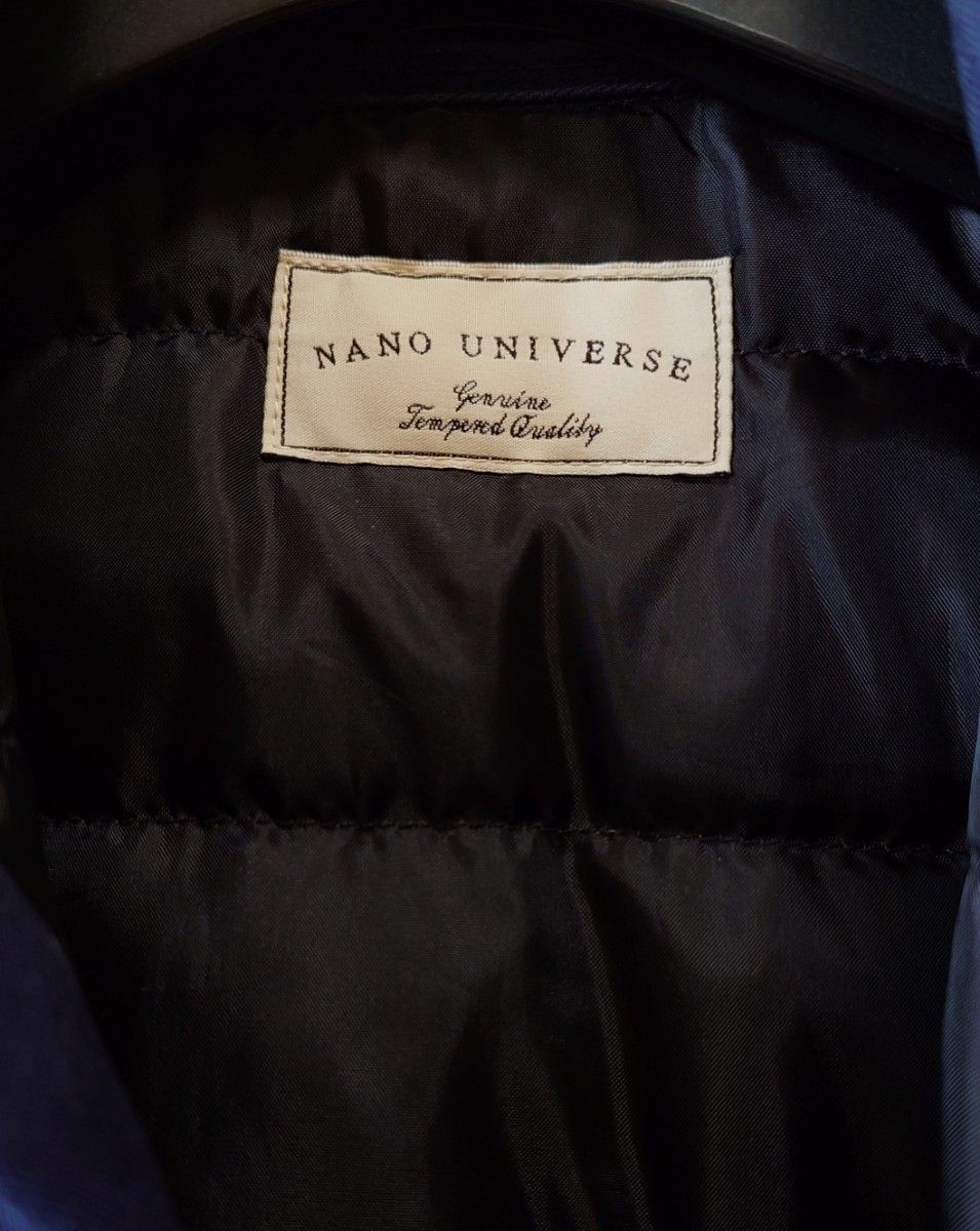 ナノユニバース ダウンシャツ ジャケット S ネイビー