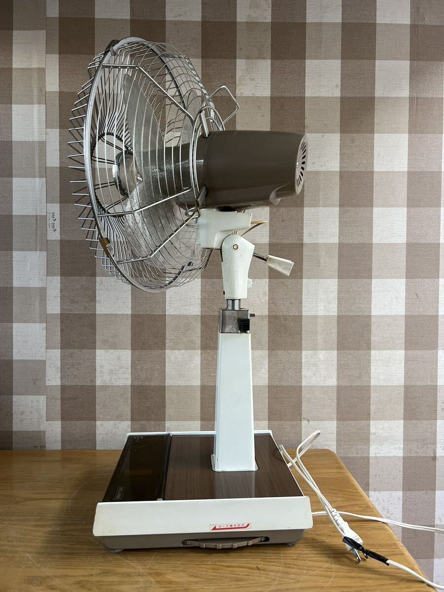 [ retro electric fan ][ operation verification settled ]national electric fan F-30MG 3 sheets wings Showa Retro that time thing National silver 