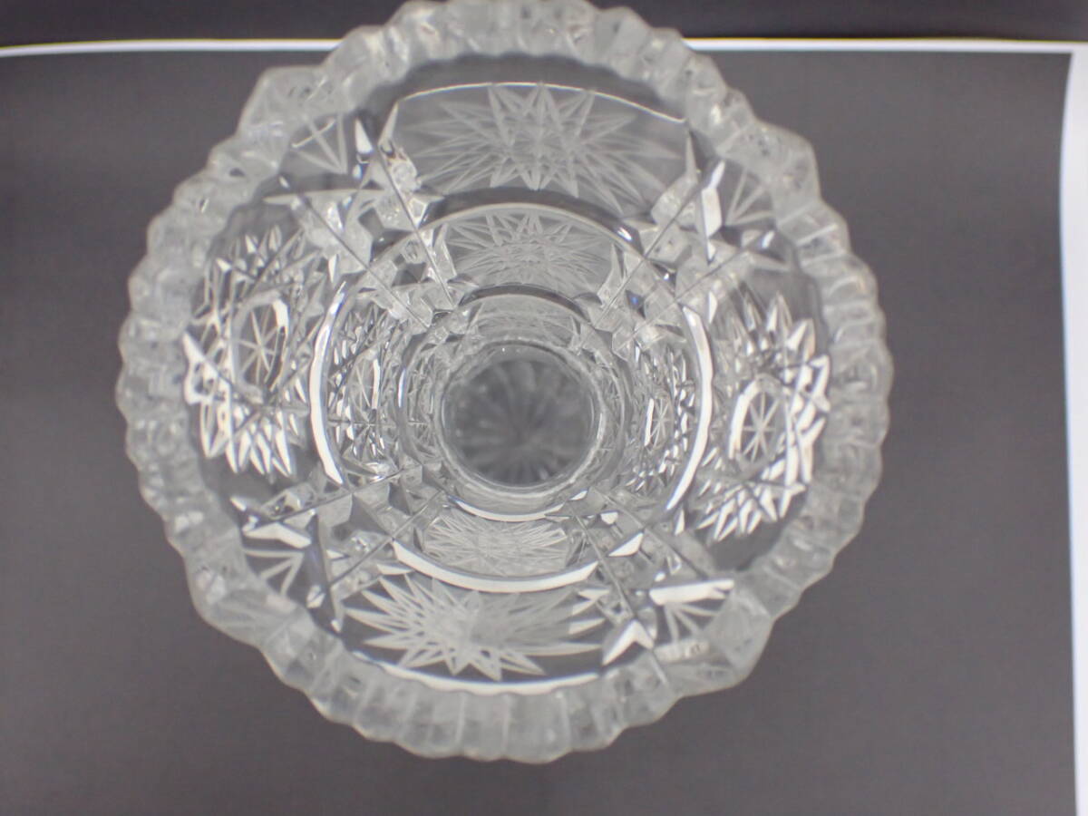 HS-N274 花瓶 ADERIA CRYSTAL ボヘミアグラス フラワーベース 花器 クリスタルガラス アデリア 石塚硝子 花瓶 花生け 一輪挿しの画像5