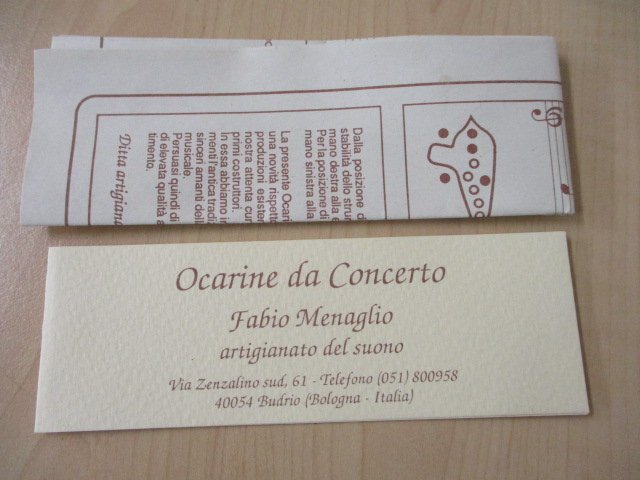 メナーリオ Menaglio オカリナ Do5 7C BC バスC オカリーナ 器楽 楽器 イタリア 未使用保管品の画像7