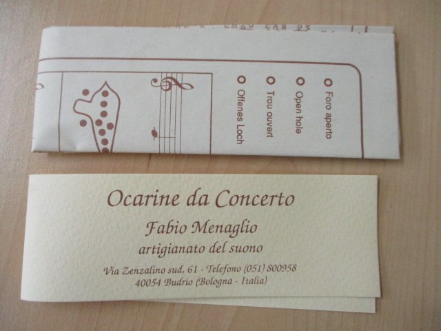 メナーリオ Menaglio オカリナ Do1 1C SC ソプラノC オカリーナ 器楽 楽器 イタリア 未使用保管品_画像8