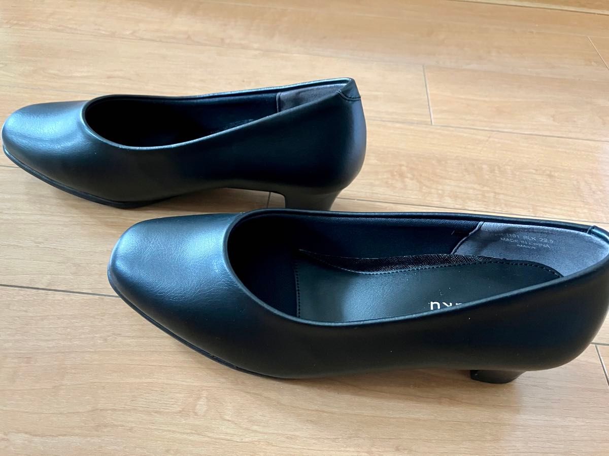 パンプス (fuwaraku フワラク) レディース 靴 22.5cm 黒 ブラック 冠婚葬祭 リクルート 就活