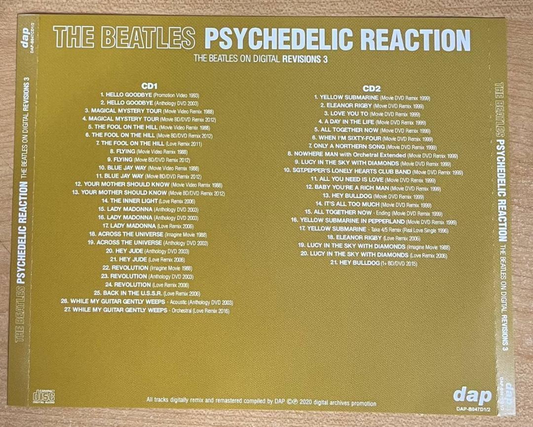 BEATLES ON DIGITAL REVISIONS 全4作 セット 8CD ビートルズ BEATLEMANIA PSYCHEDELIC REACTION DAPの画像5