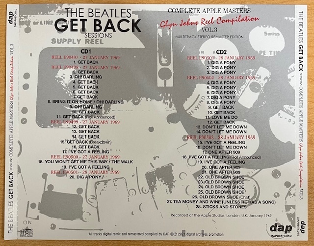 BEATLES / GET BACK SESSIONS :COMPLETE APPLE MASTERS 【8CD】_画像4