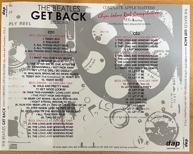 BEATLES / GET BACK SESSIONS :COMPLETE APPLE MASTERS 【8CD】_画像5