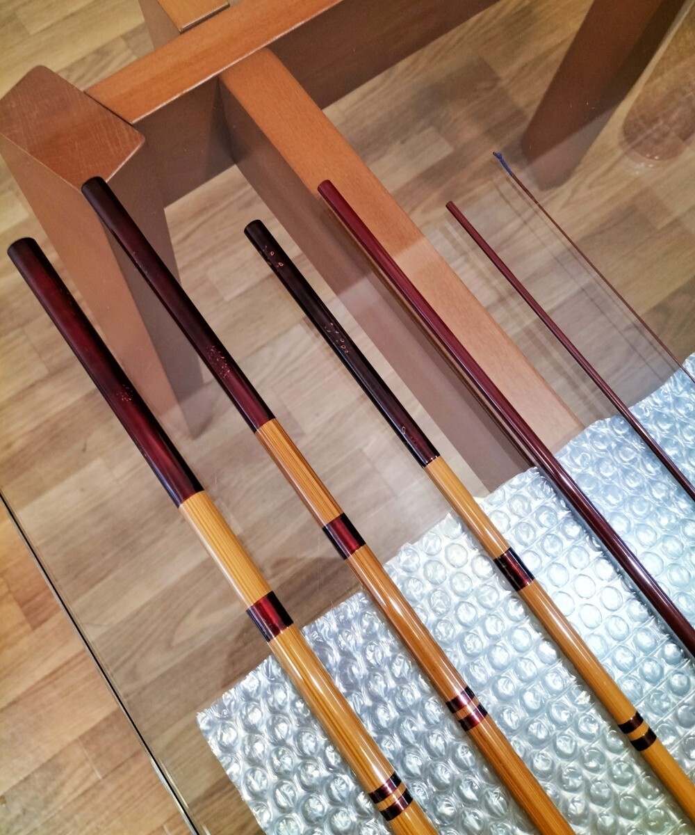 【ヘラ】Olympic 天鼓 630 6本継（並継）21尺、オリムピック、竿袋（紫色）、竿栓の画像4
