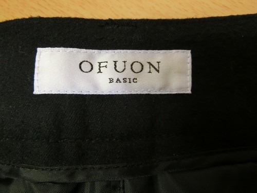 (28675)OFUON BASIC オフオン ベーシック　ショートパンツ　ブラック　裏地有り　36　USED_特に目立った汚れはありません。