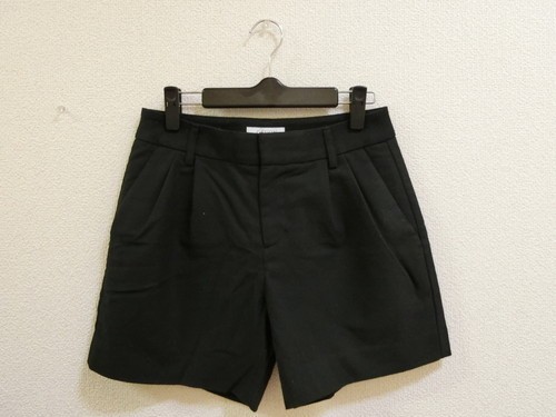 (28675)OFUON BASIC オフオン ベーシック　ショートパンツ　ブラック　裏地有り　36　USED_素材は写真参照下さい。