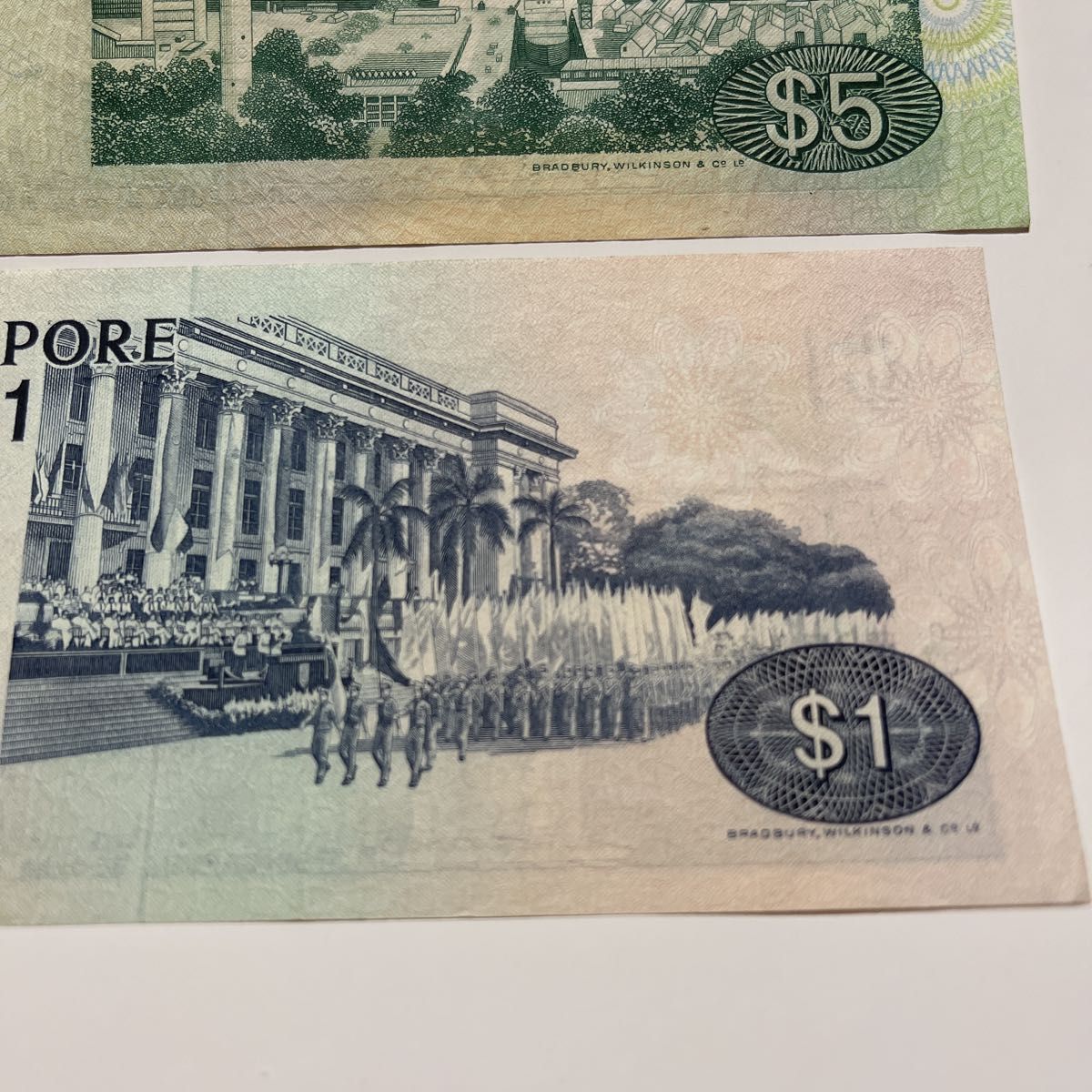 外国紙幣 シンガポール 紙幣 ドル札 5ドル 1ドル セット