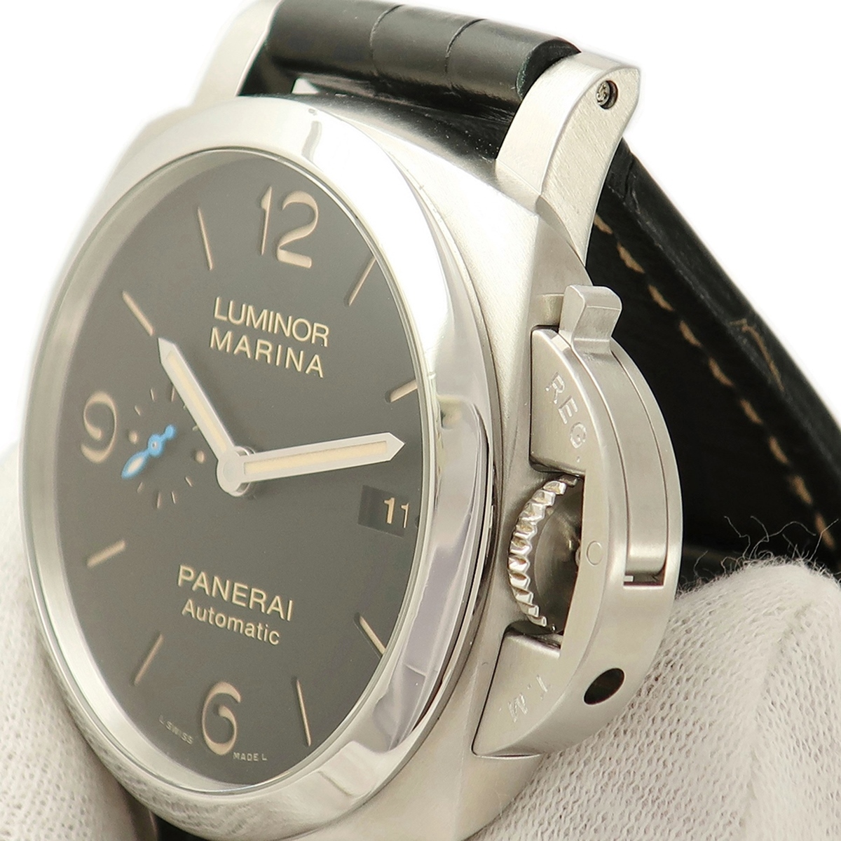 【3年保証】 パネライ ルミノール マリーナ PAM01312 U番 黒 スモールセコンド 自動巻き メンズ 腕時計_画像5