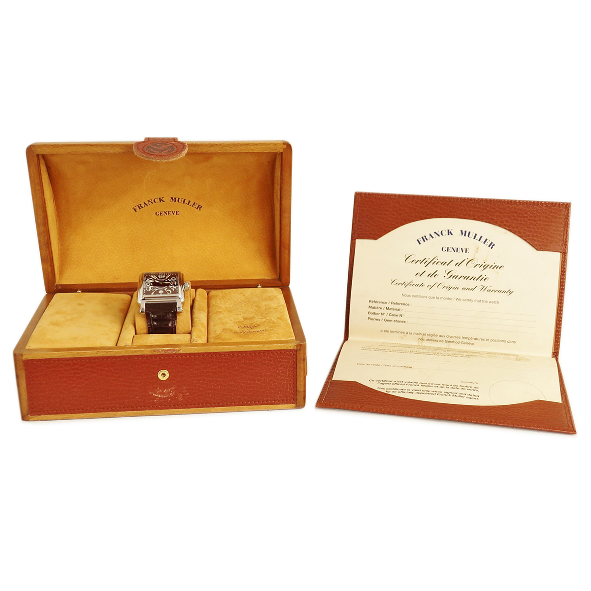 【3年保証】 フランクミュラー コンキスタドール コルテス 10000 H SC ボルドー 赤 角型 ビザン数字 自動巻き メンズ 腕時計の画像5