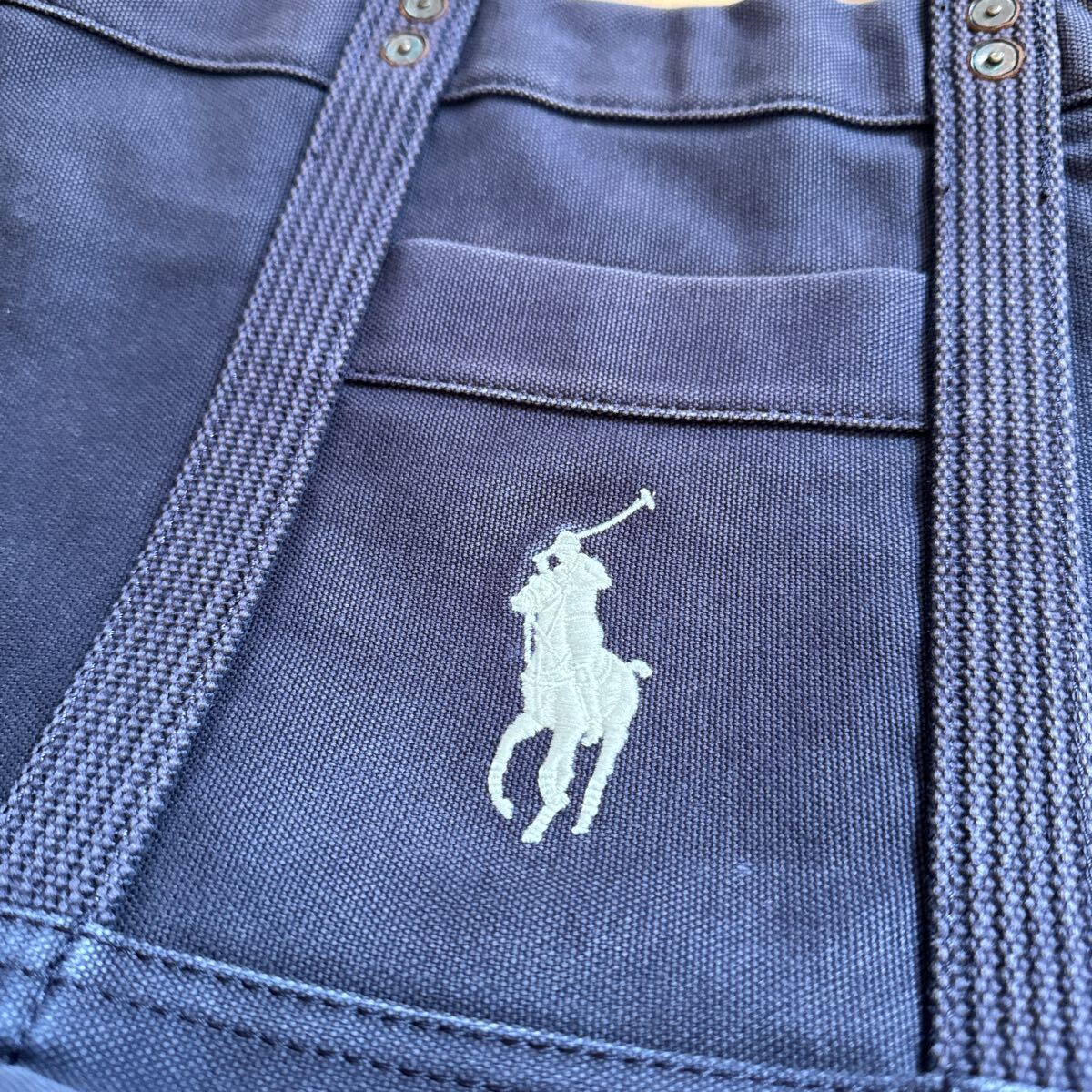 POLO RALPH LAUREN ポロラルフローレン トートバッグ ヴィンテージ加工 キャンバス ビッグポニー _画像3