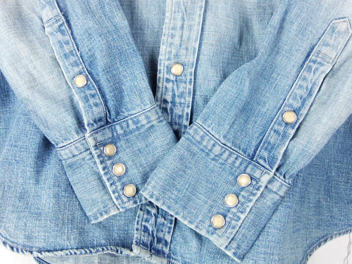 #FULLCOUNT Fullcount / 4931 / 8oz DENIM WESTERN SHIRT / сделано в Японии / мужской / индиго USED обработка Western Denim рубашка size 38