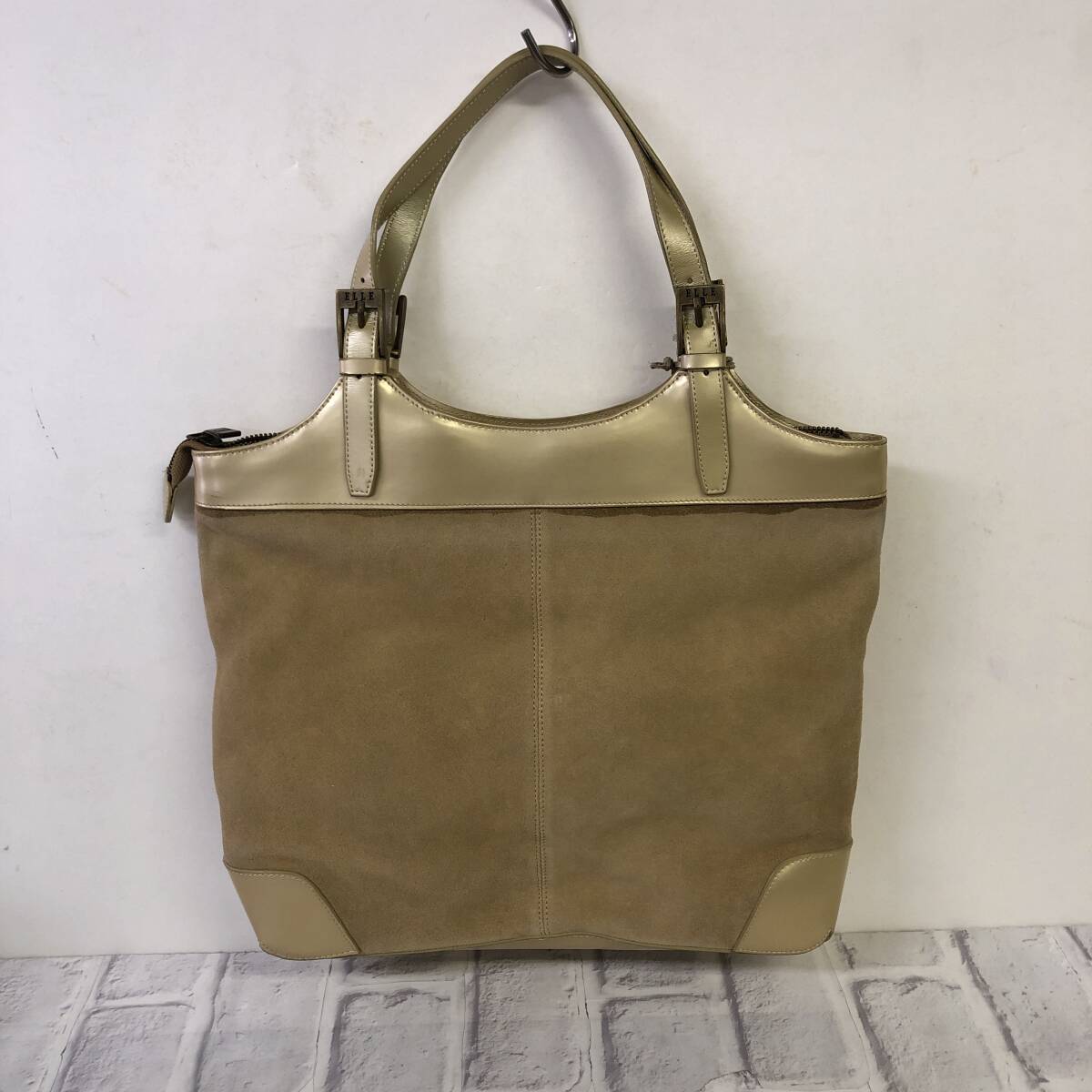 *[ bag ]ELLE L bag tote bag suede style Brown *T04-263D