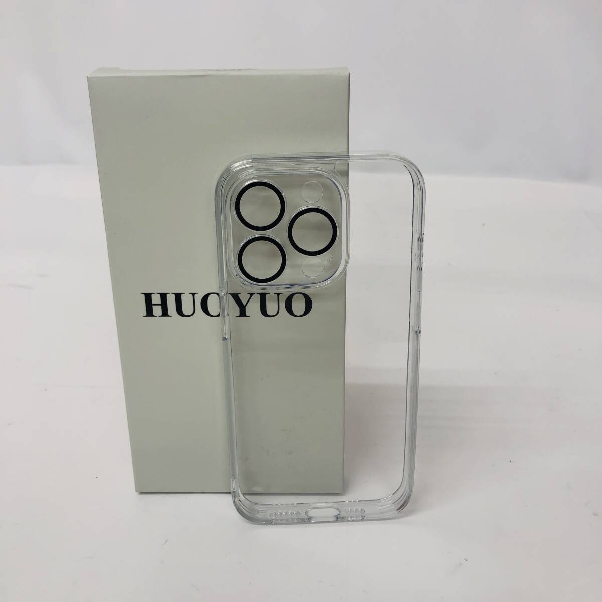 ☆【在庫処分価格】HUOYUO iPhone15 Pro ケース スマホケース クリア カメラレンズ一体型☆C04-530a_画像1