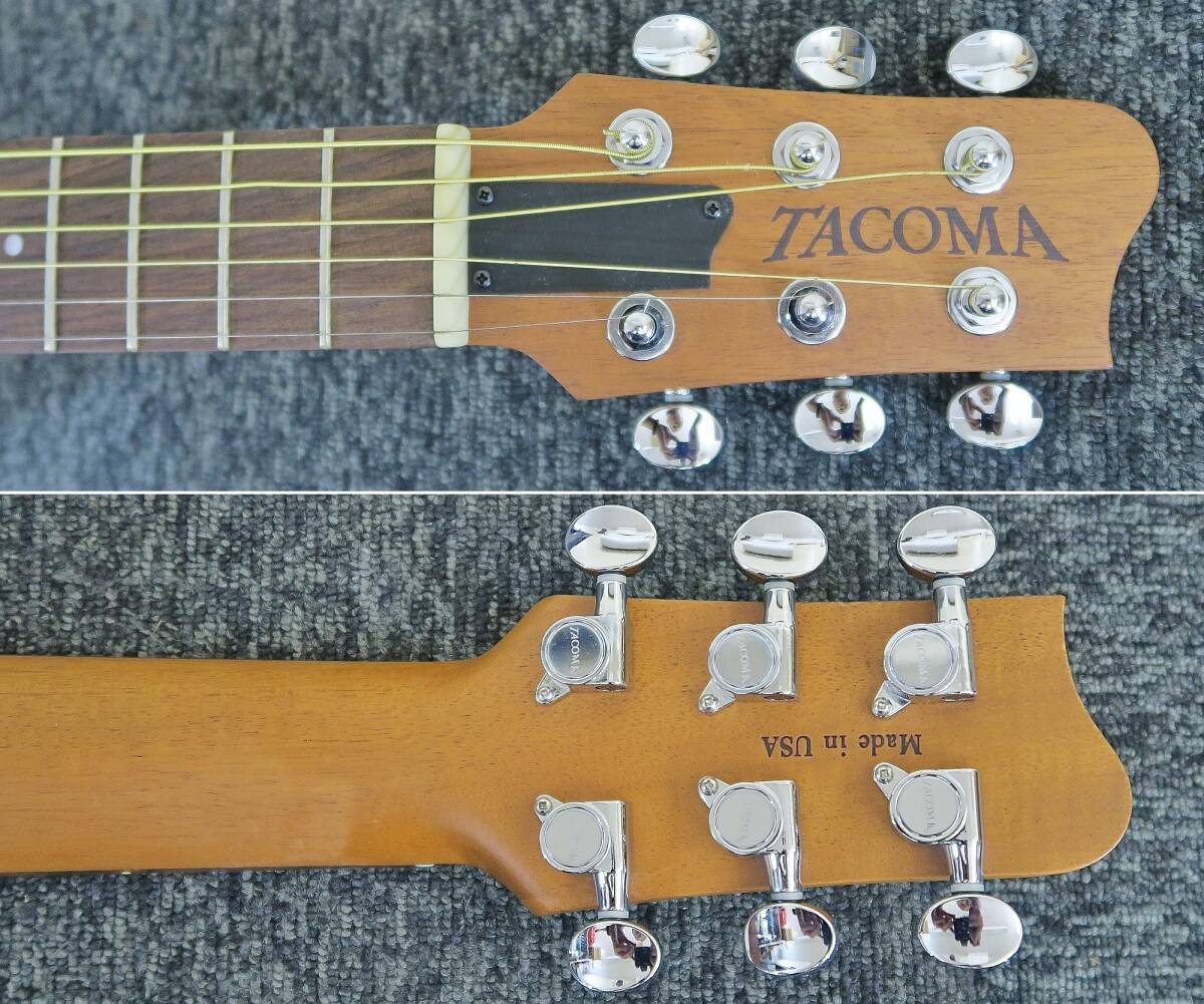 TACOMA/タコマ Papoose P1 ミニアコースティックギター (315 ケース付/トップ単板の画像4