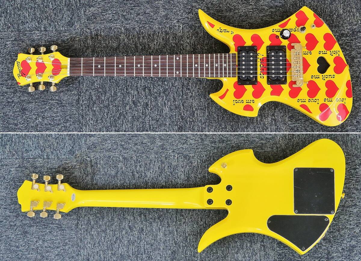 BURNY YH-JR HIDE Model ミニエレキギター(410 美品/FERNANDES/フェルナンデス/アンプ内蔵/モッキンバードタイプの画像4