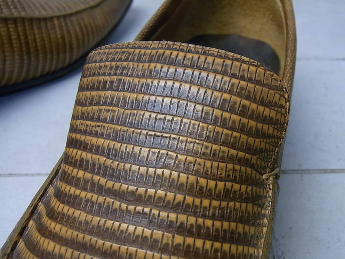 VISARUNO/ビサルノ　リザード ローファー　紳士靴　SIZE：２６ / 約 ２７．５ cm　ブラウン系　美品_画像3