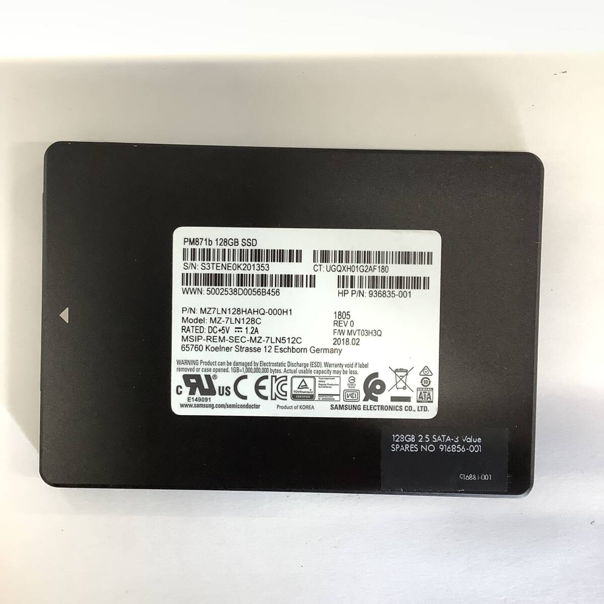 K60410167 SAMSUNG SATA 128GB 2.5 -inch SSD 1 point [ used operation goods ]