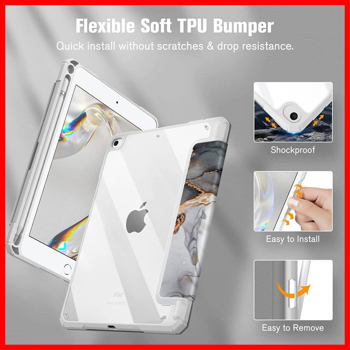 【在庫処分】4 Mini ケース Mini iPad 7.9インチ iPad / 第5世代 2019 5 透明バッ Fintie_画像5