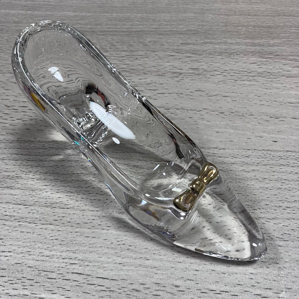ガラスの靴　クリスタル　オブジェ　置物　ペーパーウェイト　硝子細工