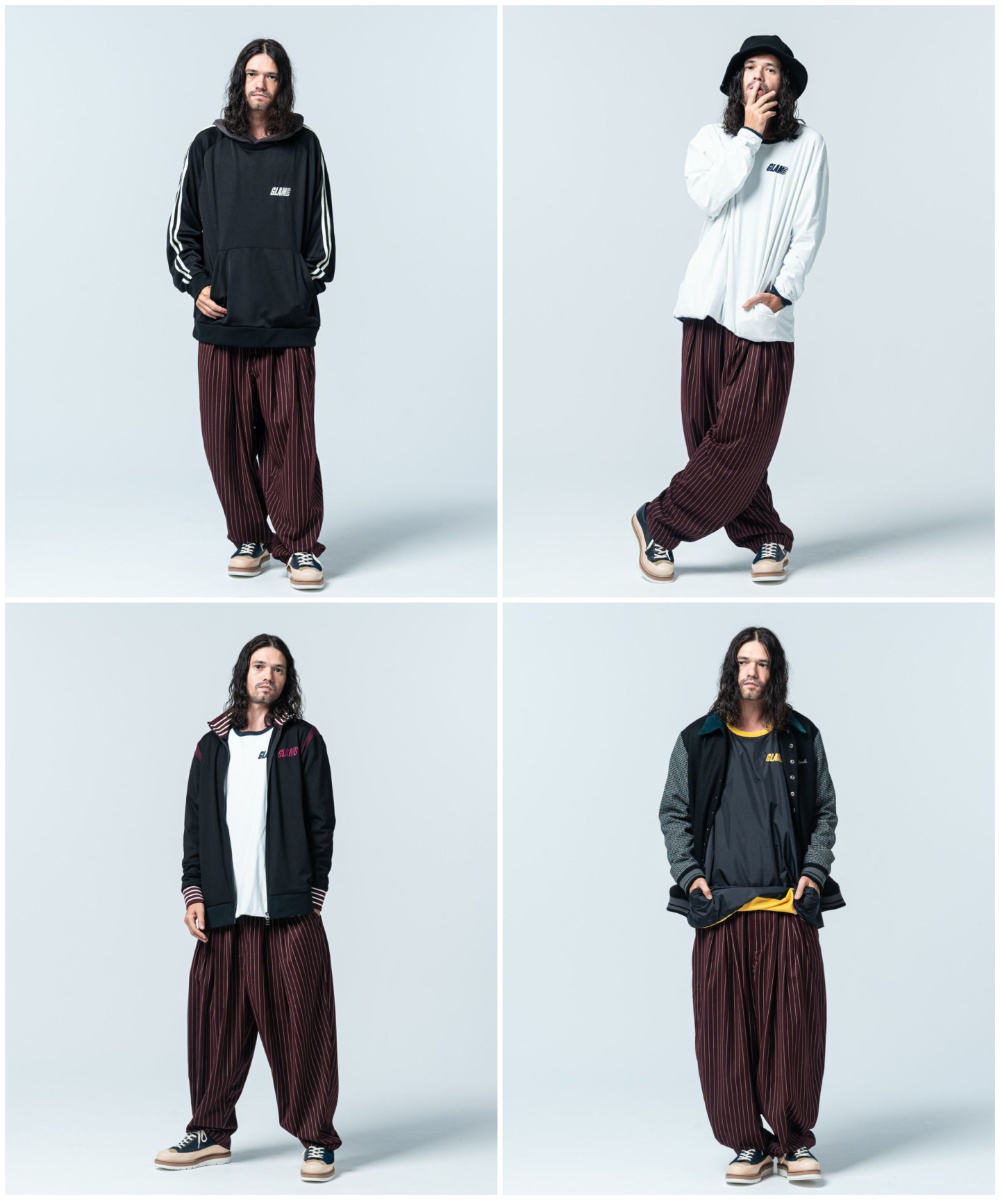 glamb グラム / Stripe Baggy Slacks ストライプバギースラックス Brown ブラウン M GB0421/P02_画像8