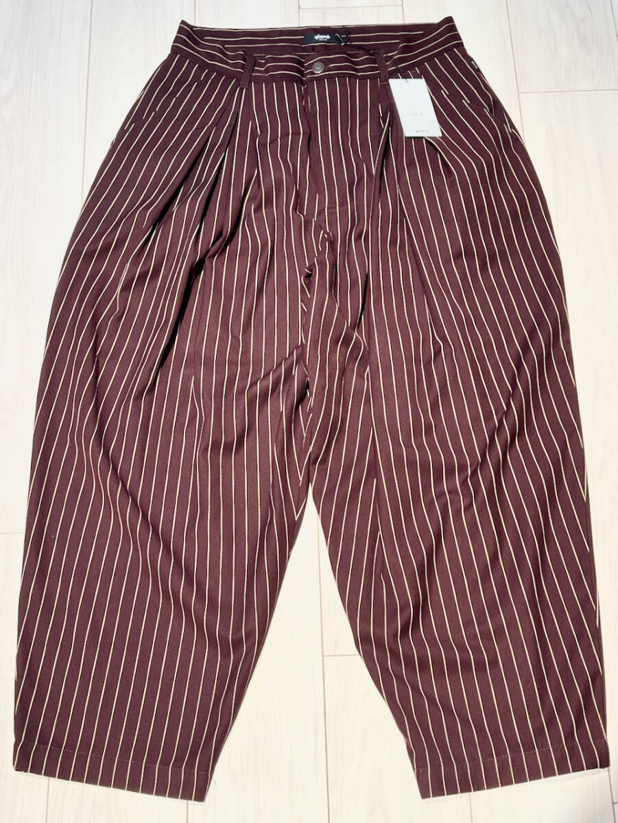 glamb グラム / Stripe Baggy Slacks ストライプバギースラックス Brown ブラウン M GB0421/P02_画像4