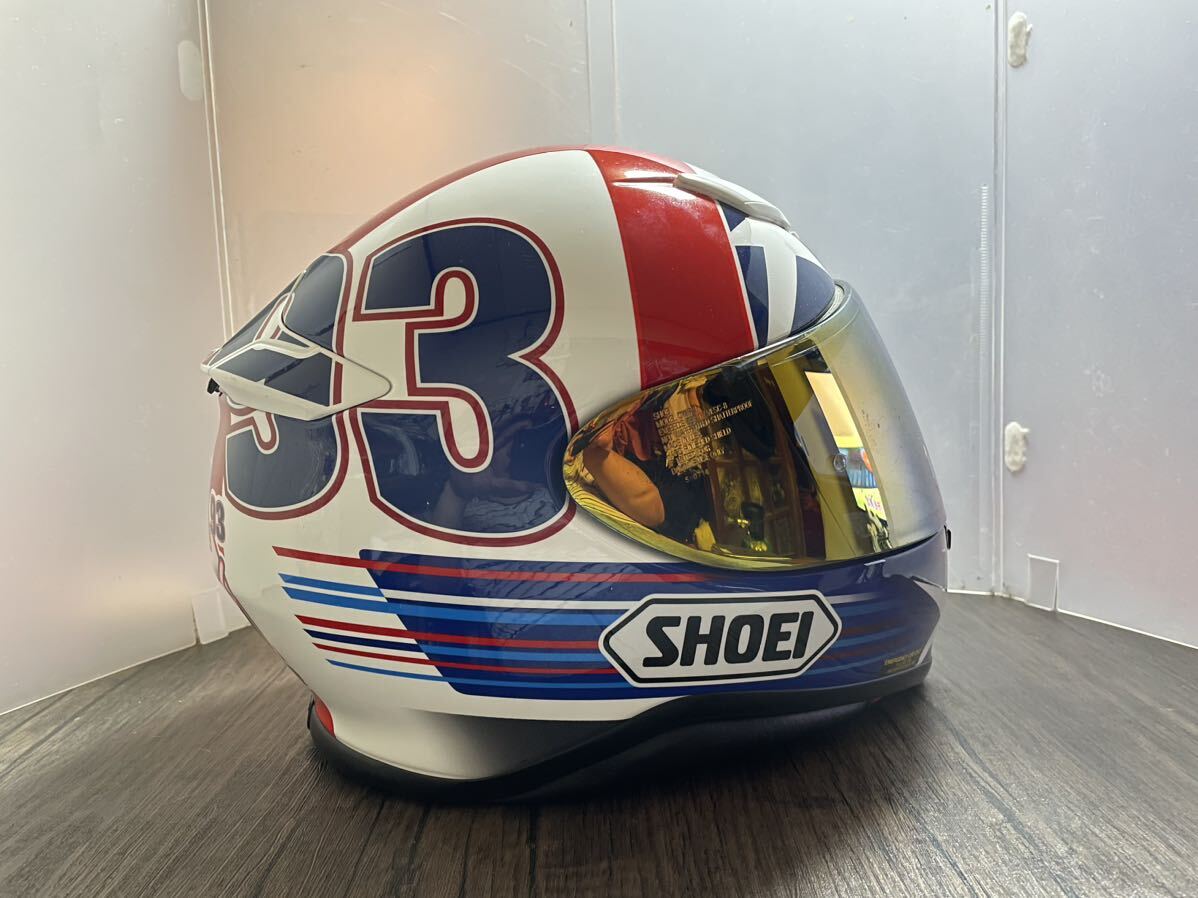 ☆送料無料☆XLサイズSHOEI ショウエイ Z-7 INDY MARQUEZ インディ マルケス フルフェイスヘルメット ミラーシールド付 付属品有の画像2